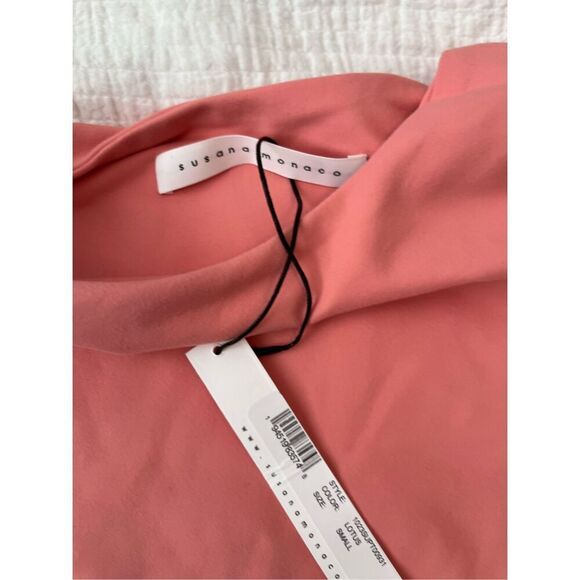 Susana Monaco Long Sleeve Crew Crop Top NEW NWT - Picture 4 of 7